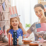 Amyhill 3 Pcs 4th of July Wooden Table Decorations Patriotic Table Centerpieces Independence Day Wood Firework Fourth of July Table Signs for Home Farmhouse Decor(Classic Style) Amyhill