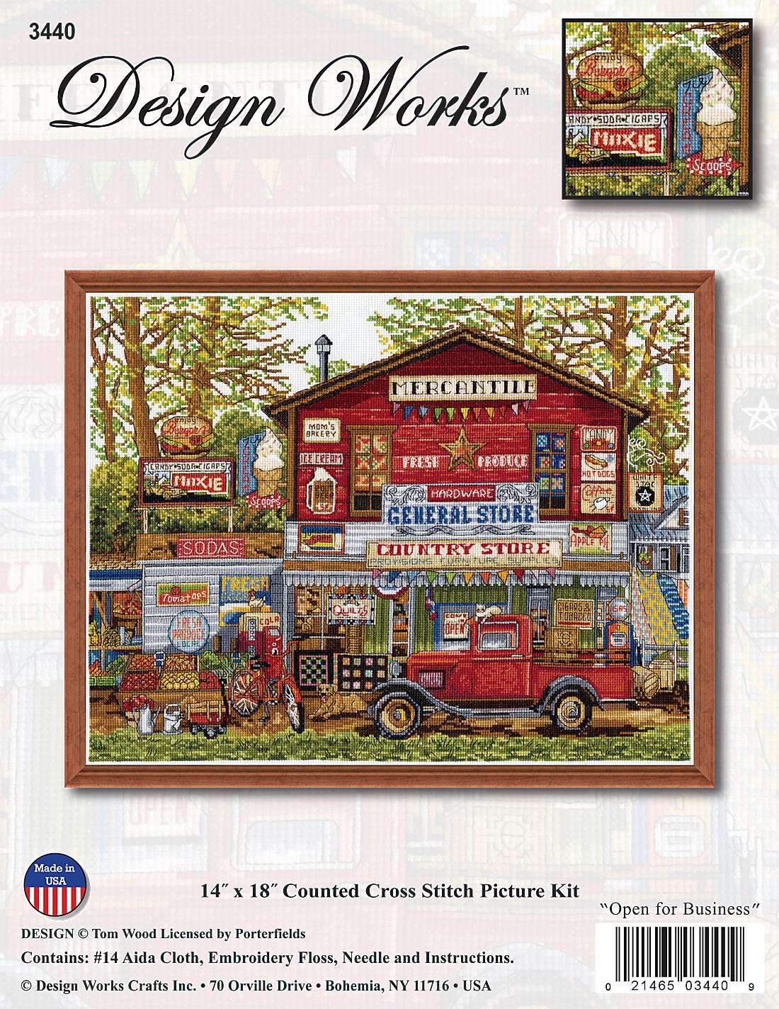 Design Works Crafts Open for Business Counted Cross Stitch Kit DesignWorks Ink