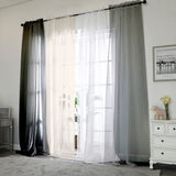Chyhomenyc White Sheer Curtains 108 Inch Length 2 Panels Set, Extra Long Light Filtering Solid Voile Window Drapes for Living Room Party Ceremony, 42Wx108L, 9FT Length, Set of 2, White Chyhomenyc