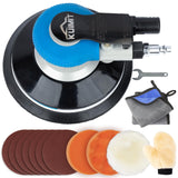 KUIMIT 6 Inches Air Random Orbital Sander, Pneumatic Palm Car Sanders For Wood Polisher Metal,And Auto Body Work, Da Sanders, Dual-action Sander KUIMIT