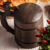 Wooden Beer Mug with Lid, 22 oz, Hunter Beer Stein, Pirate, Medieval, Fantasy, Plain Beer Tankard, DnD Gamer Gift, Geek Gift STAR MUGS