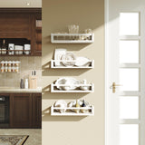 TidyCorner Upgraded Thick Floating Shelves - Multi-Use Wall-Mounted Bookshelves for Kids and Nursery, Ideal for Books, Toys, Spice Rack, Decor - White TidyCorner