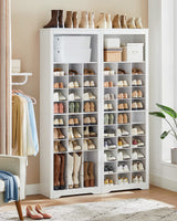 VASAGLE Shoe Storage Cabinet, 10 Tier Shoe Rack Organizer, Holds Up to 30 Pairs of Shoes, for Entryway Bedroom, 12.6 x 24.8 x 73.6 Inches, White ULBS273T14 VASAGLE