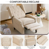 P.H.Furn Wingback Recliner Chair with Massage and Heat, Upholstered Fabric Living Room Chair Armchair with Nailhead Trim,Push Back Recliner Chair with Remote Control,Padded Cushion P.H.Furn