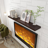 Floating Shelves, 48 Inch Wall Shelf, Rustic Wood Shelves for Wall Storage, Fireplace Mantel, Wall Mounted Wooden Display Shelf for Bathroom Bedroom Kitchen Garage,48" W x 8" D x 1.6" H Fun Memories