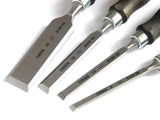 Narex Wood Chisel Set of 4 (8/10/16/32) with Dark Handle Narex