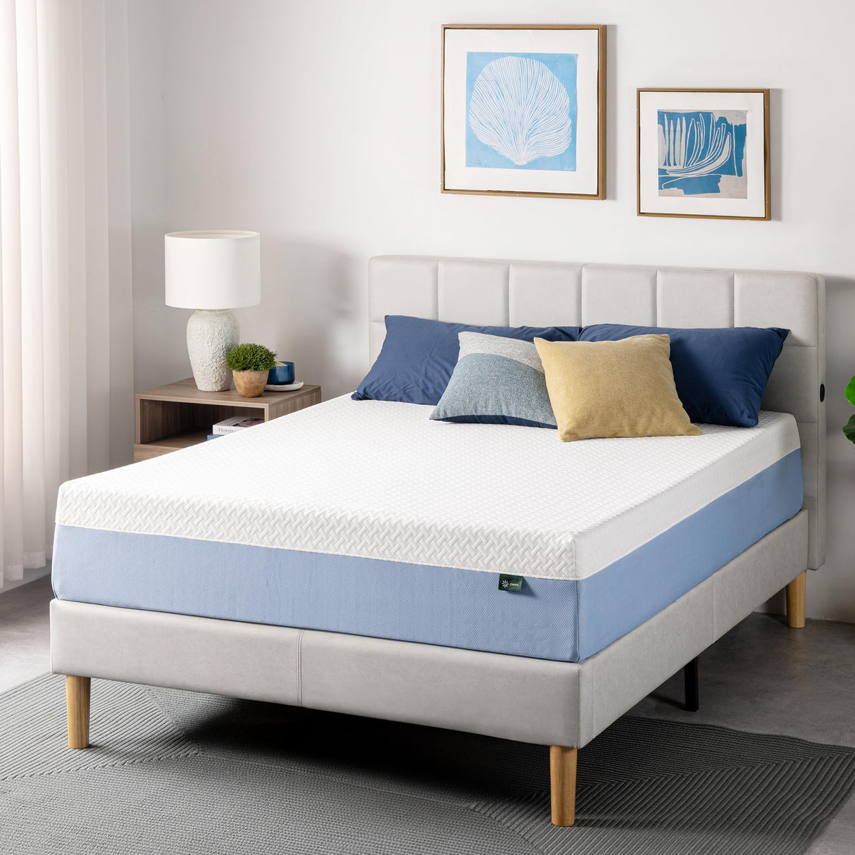 ZINUS 12 Inch Cooling Essential Memory Foam Mattress [New Version], Full, Fiberglass Free, Medium Feel, Cooling Airflow Memory Foam, Certified Safe Foams & Fabric, Mattress in A Box Zinus