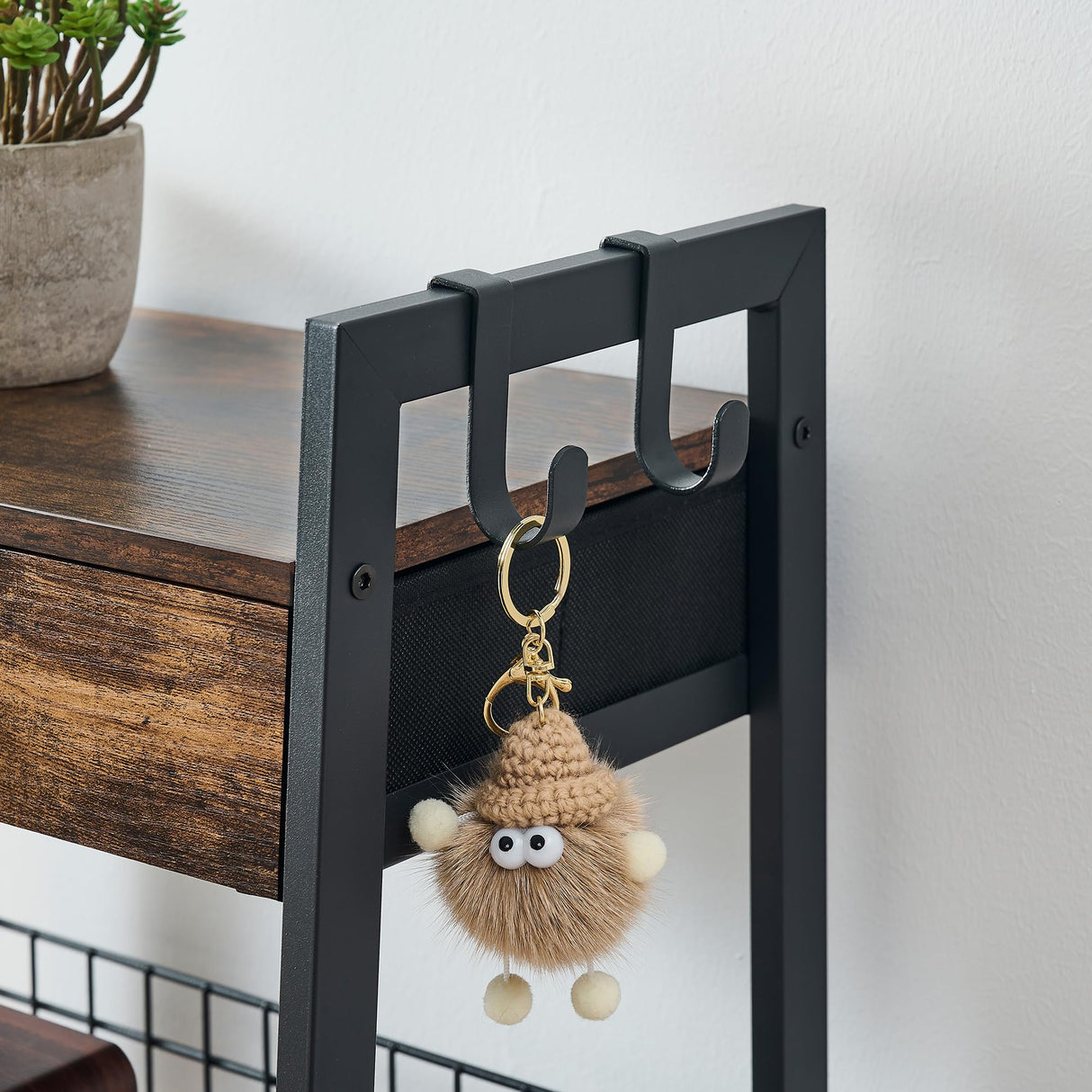 Gewudraw Rustic Brown 4-Tier Bathroom Ladder Shelf with Drawer - Multifunctional Freestanding Storage Solution Gewudraw