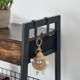 Gewudraw Rustic Brown 4-Tier Bathroom Ladder Shelf with Drawer - Multifunctional Freestanding Storage Solution Gewudraw