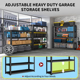 YEEZER Shelving Units and Storage, 1800LBS Garage Storage Shelves, 3 Tier Shelving Unit, Steel Industrial Shelving, Adjustable Standing Shelf for Garage, Pantry, Closet 36" H x 36" W x 16" D, Black YEEZER