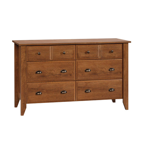 Sauder Shoal Creek Dresser, L: 60.0" x W: 16.73" x H: 35.04, Oiled Oak finish Sauder