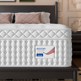 BedStory King Mattress 14 Inch, Medium Mattress with Extra Lumbar and Back Support, Signature Collection Hybrid Mattresses Pressure Pain Relief, 365 Nights Trial, Forever Warranty, Fiberglass Free BedStory