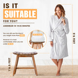 Acacia Shower Stool Bench Chair for Inside Shower to sit on, 18 Inches Shaving Legs Bench, Spa, Bath Seat, Waterproof Inside Shower Bench for Adults Seniors Elderly (18 in Original) ENKEZI