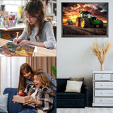 CEOVR Farm Diamond Art Kits for Adults, Tractor Diamond Painting Dots 5D Full Drill DIY Gem Art, Adult Crafts Kits Wall Decor for Home Office 12x16in CEOVR