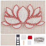INFUNLY DIY Lotus Flowers String Art Kit for Adults, 9x6.2 inches, Modern Floral Wall Art, Easy to Make DIY Nail String Art Kit with Instruction, Multicolor, Unisex, Non-Foldable INFUNLY