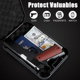 Dalmbox Portable Gun Safe for Pistols with Combination Lock Handgun Lock Box for Nightstand, Travel , Home, Car, Truck (9.4"X 6.4" X 1.8") Dalmbox