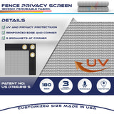 Windscreen4less Fence Privacy Screen 14' x 30' Heavy Duty Windscreen Fencing Mesh Fabric Cover for Patio Garden Backyard Lawn Carport Pool Fence, Light Gray Windscreen4less