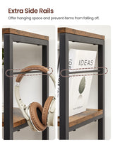 VASAGLE 6-Tier Tall Bookshelf, Bookcase, Large Metal Shelf, 11.8 x 47.2 x 67.9 Inches, for Living Room, Kitchen, Pantry, Study, Home Office, Rustic Brown and Black ULLS114B01 VASAGLE