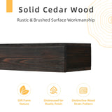 60" Rustic Wood Fireplace Mantel | Wall-Mounted & Floating Shelf for Home Decor Mederlo