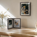 Afuly 8x10 Picture Frame Wooden Distressed Rustic Photo Frame with White Heart Burlap Lace, Solid Wood Frame for Farmhouse Wall Tabletop Home Decor Anniversary Wedding Gifts for Mom Grandma Afuly