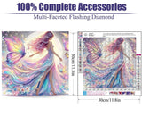 STGLCR Angel Diamond Painting Kit for Adults, Butterfly Diamond Art Kits for Beginners, Full Drill Round Gem Art Diamond Painting for Home Wall Decor Gift 12x12in STGLCR
