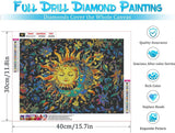 ARPADAMO Diamond Art Kits for Adults,5D Sun and Moon Diamond Painting DIY Landscape Diamond Art Diamond Painting Kits for Adult,Round Full Drill Diamonds, Diamond Art Kits for Home Decor-12x16inch ARPADAMO