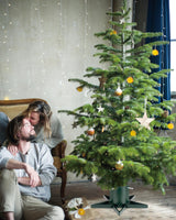 Christmas Tree Stand for 6ft Real Tree Green Christmas Tree Holder for Holiday Home Party Christmas Tree Decorations Fits Up to 4.7" Live Xmas Tree Trunks Tree Nest