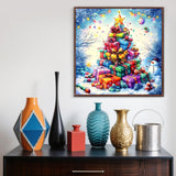 Christmas Tree Snowman Diamond Painting Kits for Adults,5D Winter Diamond Art Kits for Adults Beginners,DIY Full Round Drill Diamond Dot Painting Gem Art Kits for Adult,Home Wall Decor 13.8x13.8 Inch LKHMVCA
