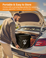 YEFU Fire Pit with Removable Ash-Pan: Smokeless Firepit 304 Stainless Steel Material - Outdoor Fire Pit Silver 19 inch - Smokeless Fire Pit for Outside Outdoor Patio Camping Backyard YEFU