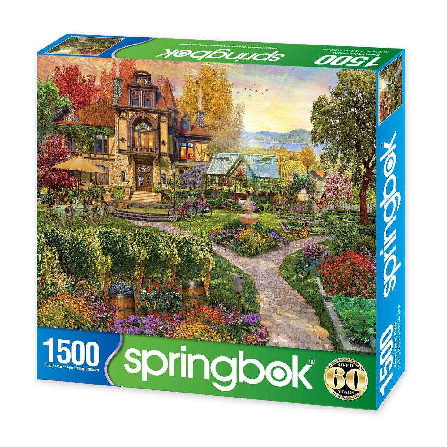 Springbok's 1500 Piece Jigsaw Puzzle Vineyard Retreat - Made in USA