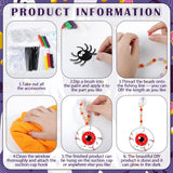 Sonwyoung 30 Sets Halloween Suncatchers Craft Kits, DIY Glow in The Dark Ghost Spider Cat Pumkin Suncatcher Kits Stained Glass Window Paint Art for Classroom Party Activities Art Craft Party Favors Sonwyoung