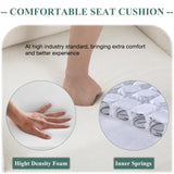 COLAMY Swivel Accent Chair, 360° Rotation Chenille Fabric Upholstered Leisure Armchair with Lumbar Pillow for Living Room Bedroom Home and Office, Beige COLAMY