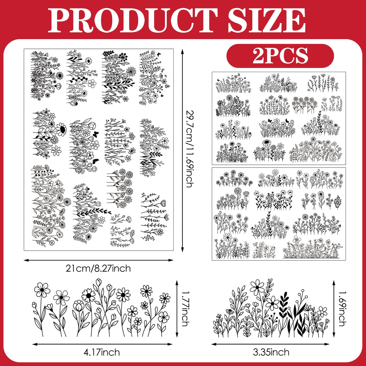 Flower Water Soluble Embroidery Patterns, 25 Pcs Stick and Stitch Embroidery Papers Wash Away Pre-Printed Floral Pattern Transfers, Customized Gift for Hand Sewing Lover Beginners INCOK