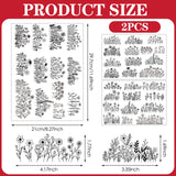 Flower Water Soluble Embroidery Patterns, 25 Pcs Stick and Stitch Embroidery Papers Wash Away Pre-Printed Floral Pattern Transfers, Customized Gift for Hand Sewing Lover Beginners INCOK