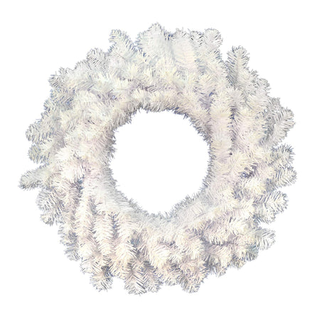 Vickerman 48" Crystal White Spruce Artificial Christmas Wreath, Unlit - Faux Spruce Christmas Wreath - Seasonal Indoor Home Decor Vickerman