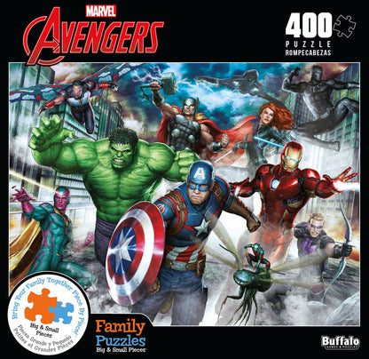 Buffalo Games - Marvel - Avengers, Assemble! - 400 Piece Jigsaw Puzzle for Families -Challenging Puzzle Perfect for Game Nights - Finished Size is 21.25 x 15.00