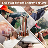 CroBlissful Wooden Gun Rack Holds 12 Guns Display Storage Holder Indoor Vertical Stand with Soft Padding 2 Adjustable Heights for Living Room Collection Room Warehouse (Walnut Color) CroBlissful