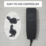 HOMCOM Electric Power Lift Chair Recliners for Elderly, Oversized Living Room Recliner Chair with Remote Control, Cup Holders, and Side Pockets, Dark Gray HOMCOM