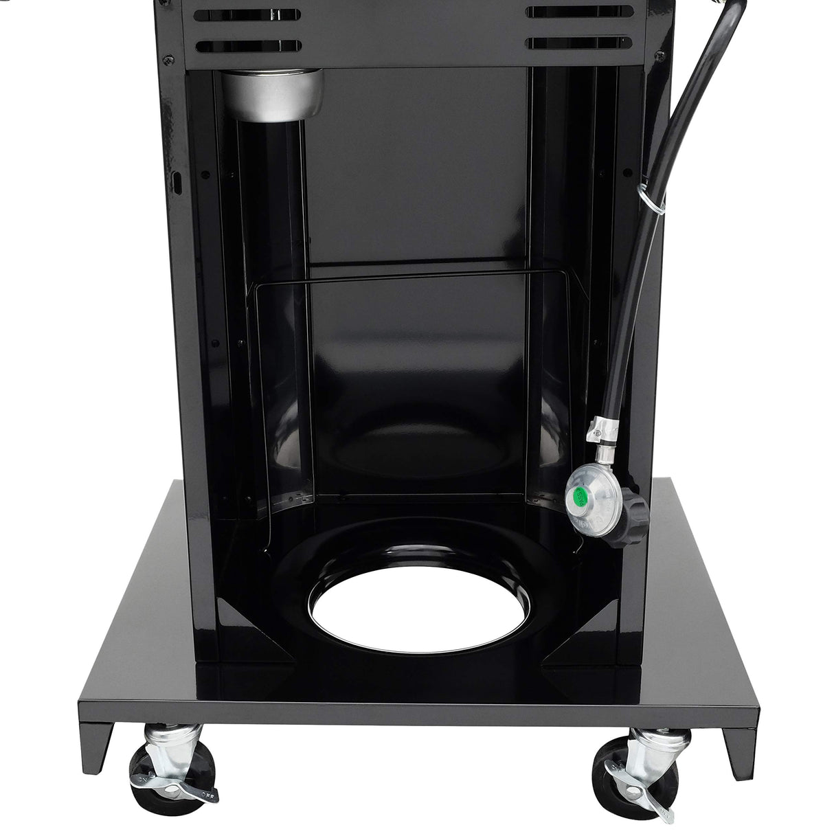 Kenmore 3-Burner Propane BBQ Grill, 30,000 BTUs Gas Grill with Cast Iron Cooking Grates, Folding Side Tables & Wheels, Outdoor Grill with Tool Hooks, Black Kenmore