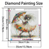 GXGLLPZBY 5D Diamond Painting for Beginners Adults, DIY Little Lass Diamond Art Kits, Round Full Drill White Bird Paint by Diamonds Dot Gem Art Kits, Home Wall Decor 13.78x13.78in GXGLLPZBY