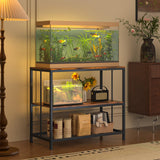 YDTOP 40-50 Gallon Fish Tank Stand,Heavy Duty Metal 40 Gallon Aquarium Stand 3-Tier Adjustable Storage Shelves for 40-50 Gallon Fish /Turtle/Reptile Tank-36.2*17.7*31.5" YDTOP