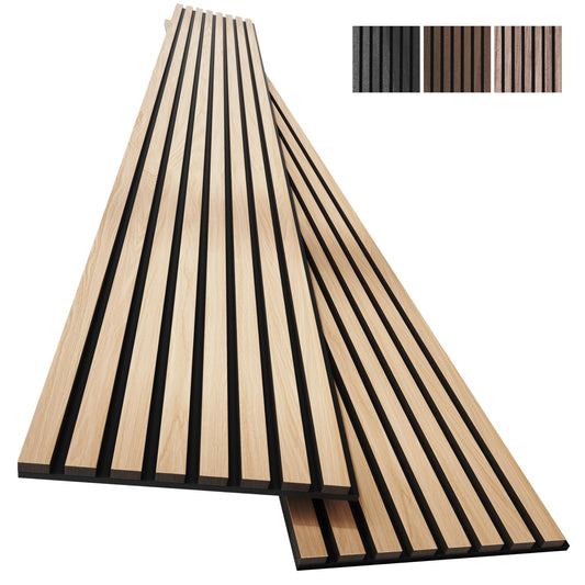 2-Pack Acoustic Wood Wall Panels - Wood Slat Wall Panels for Interior Wall Decor - Soundproof Wood Panels for Wall - Slat Wall Paneling - Wood Paneling for Walls and Ceilings - WoodArtSupply