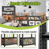 Notmise Book Shelf, 5 Tier Metal Wide Bookshelves, Heavy Duty Bookcase, Adjustable Industrial Bookshelf, Tall Book Shelf for Living Room & Bedroom and Library, Black(72" H*35.4" W*15.8" D) Notmise