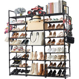 Mavivegue 9-Tier Metal Shoe Rack - Holds 50-55 Pairs, Tall Storage Shelf for Shoes, Boots, Entryway, Closet, Garage Mavivegue