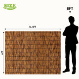 TOOKNIN Natural Reed Fence,6FT X 16.4FT Bamboo Fencing Privacy Reed Screening for Outdoor, Gallery, Restaurant, Hotel, Patio (Brown) TOOKNIN