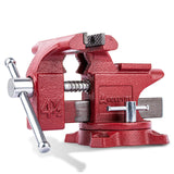 AROEDVISE Home Vise 4-1/2" Jaw Width Bench Vise with a 3 Inch Jaw Opening Home Vise for Woodworking, Drilling, Cutting Cast Iron Red AROEDVISE