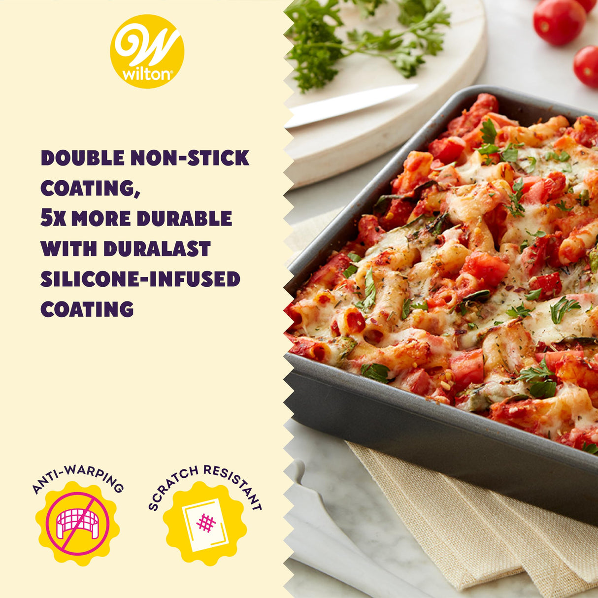 Wilton Advance Select Premium Non-Stick Square Cake Pan, Steel, Silver, 9 x 9-Inch Wilton