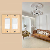 Solid Wood Double Rocker Light Switch Plate 4.5" X 4.5" Bamboo Light Switch Cover Quality Raw Wooden Decorative Bedroom Kitchen Home Decor (Double Alckerou