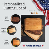 Personalized Cutting Board - Perfect Bridal Shower, Wedding, Housewarming Gift for New Home - Custom Walnut Wood Board for Kitchen - USA Made - Best Anniversary, Birthday, Christmas Present for Friend Pera Leather