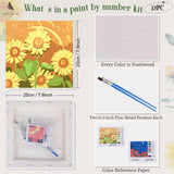 Nezyo 12 Sets Paint by Numbers Kit with Frame for Adult Beginners, Paint by Number DIY Acrylic Painting Canvas for Painting Party, Classroom Activity Birthday Gift, 8 x 8 Inch Nezyo